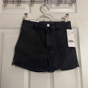 black high waisted shorts